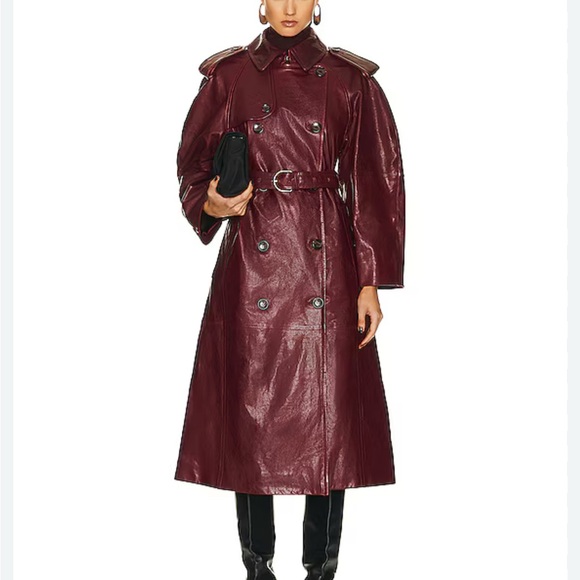 ULLA JOHNSON MARLOWE LEATHER COAT - Picture 1 of 13